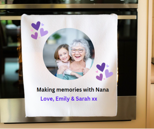 Tea towel personalised photo gift