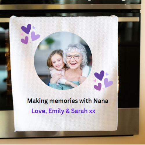 Tea towel personalised photo gift